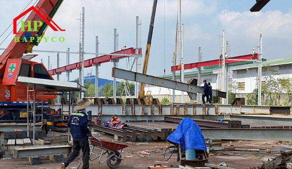 Gia công kết cấu nhà xưởng nhà máy Ống Thép Nam Kim