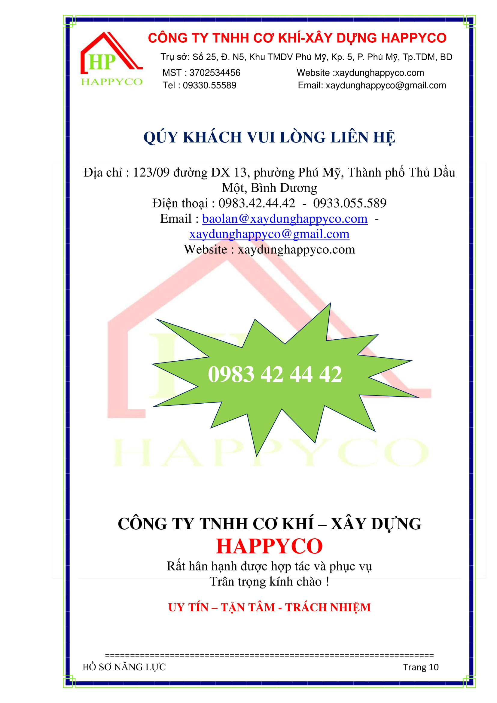 Hồ sơ năng lực